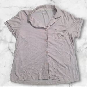 Rae Dunn Size Large Mom Pink Pajama Top